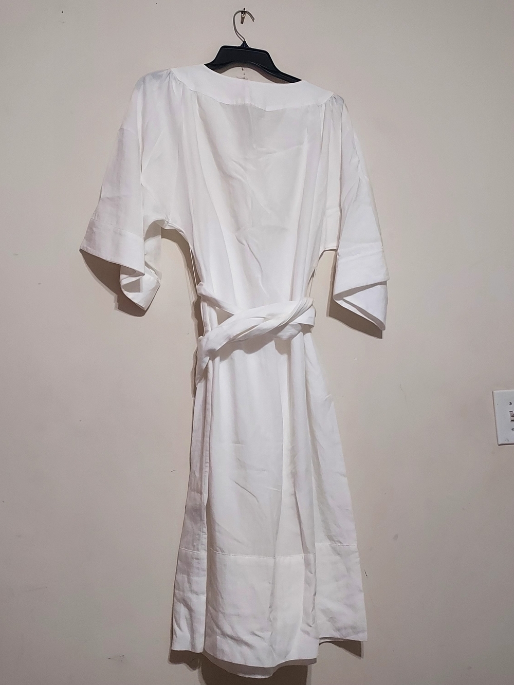 Zara Zw Colection Linen Blend Coastal Tunic Midi Dress with Long Tie Belt - Picture 13 of 16